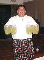 Chef Miguel serving Margaritas